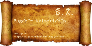 Bugár Krisztián névjegykártya
