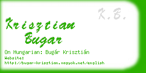 krisztian bugar business card