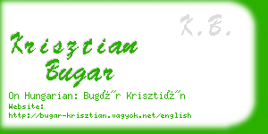 krisztian bugar business card